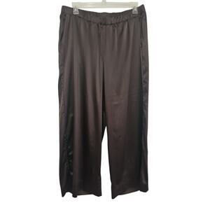 Express Satin Wide Leg Pants Womens XL Chocolate Brown